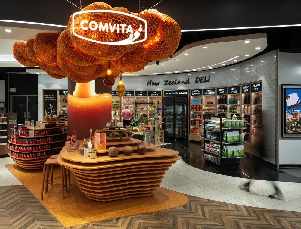 Comvita — Auckland International Airport & Quay Street, Auckland, detail 2